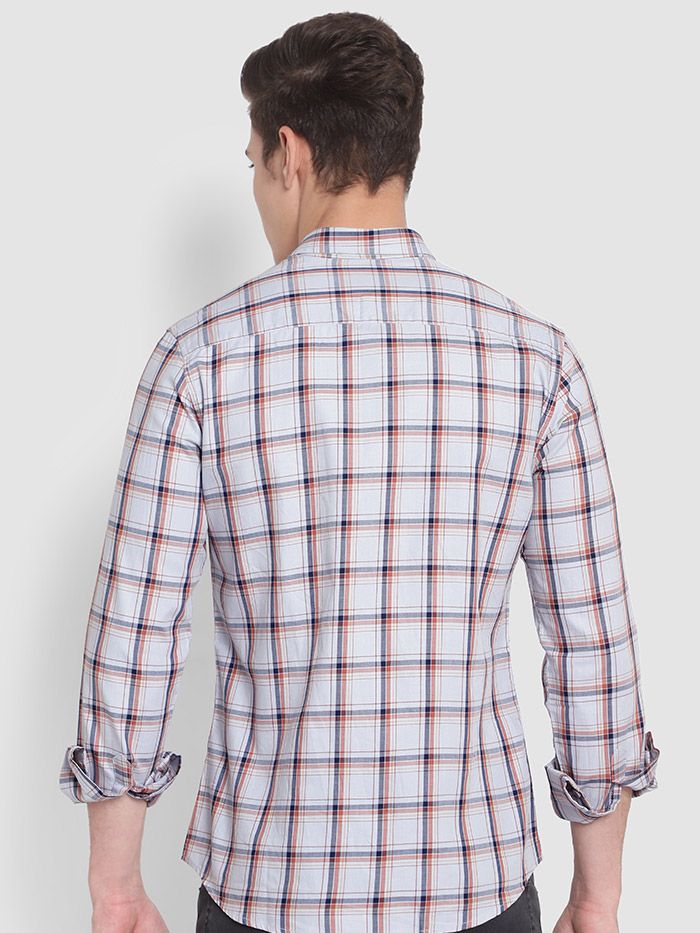 Blue-Red Multi Checked Shirts for Men