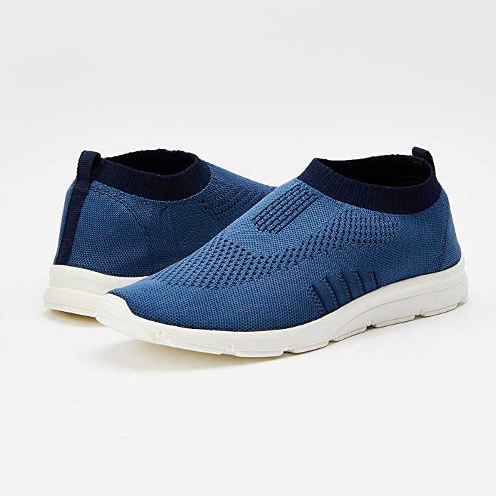 Bourge Mens Running Shoes Blue & Navy Blue